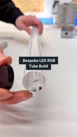 19K views · 17 reactions | Building a Bespoke RGB LED Tube ⚡ This build is powered by the WT5 5-in-1 Wireless Receiver. From wiring the controller to fitting the LED tape and finishing with the diffuser, the process shows exactly how our custom RGB tubes are assembled and tested. Each unit is fully tested and quality checked to ensure consistent performance.  For more behind-the-scenes production content, comment what you’d like to see next. | UltraLEDS | Facebook