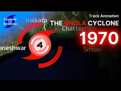 The track of 1970 Bhola Cyclone