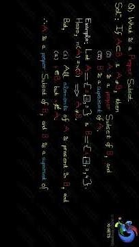 What is a proper subset?