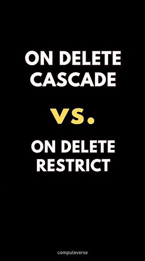SQL ON DELETE CASCADE Vs. ON DELETE RESTRICT ✍️