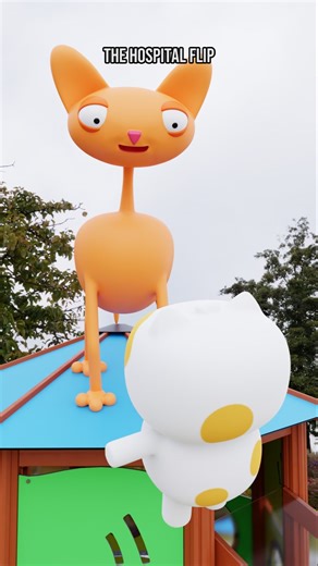 Hospital Flip🚑🏥 (Animation Meme) #funny #cat #animation #meme