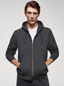 Buy MANGO MAN Front Open Hooded Sweatshirt -  - Apparel for Men
