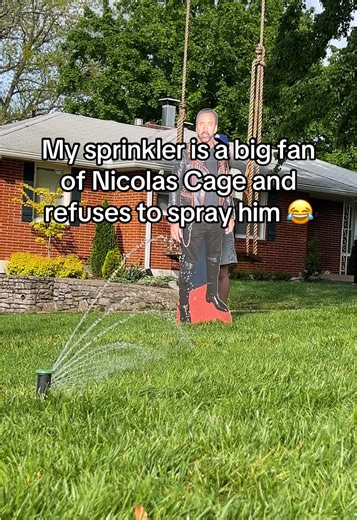 Sprinkler Comedy: Nicolas Cage's Irrigation Dilemma