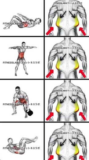 1 twist crunches 2 windmill 3 kettlebell 8 figure 4 heel touch