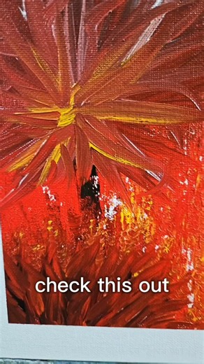 Burning Flower | Neo Expressionist Abstract Oil Painting 8x8