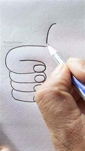 Thumbs Up Hand Drawing | Easy Step by Step Tutorial