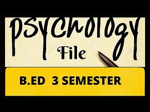 "complete psychology Test practical file B.ED 3 SEMESTER"#phsycologypracticalfile#bed3semester