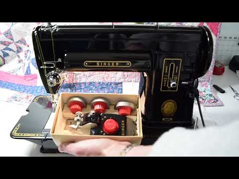 Sewing demonstration of a Singer 301A fully restored.