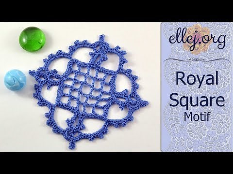 Crochet Lace Square Motif / Royal Square Motif • Free Step by Step Crochet Tutorial