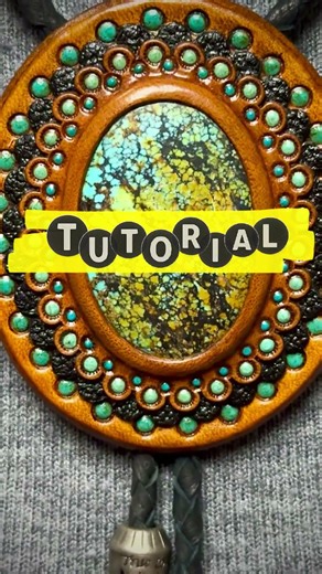 Get a tutorial for this tooled leather bolo tie concho from the link in the first comment 😉