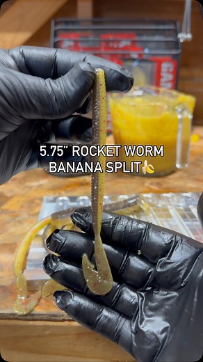I’m not a pushy kind of guy but I will say that Banana Split 🍌 just flat-out works in the fall. You wouldn’t think that yellow would work but it does! I believe the red flake gives it just enough pop for when fish get a little picky. I like throwing this color in our 5.75” Rocket Worm on a Texas Rig this time of year. It’s got the right profile, and the subtle tail movement gets bit when other baits won’t. When the temps drop like they have I slow down, lighten up, and let the color do the work