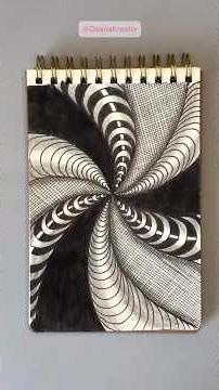 3D Doodle Tutorial Zentangle Art #art #drawing #inspiration #zentangle #doodle #shorts