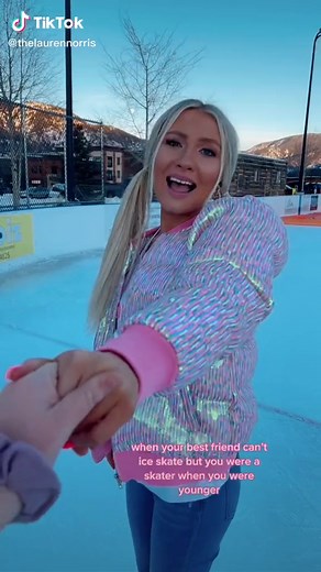 Ice Skating with Best Friends in Montana