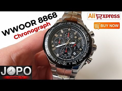 WWOOR 8868 Luxury Chronograph Quartz Watch│Wwoor Watch Review│Subtitles