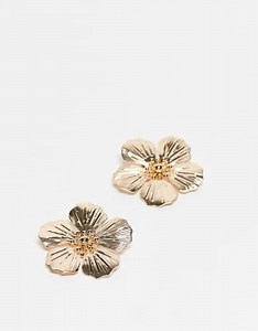 ASOS DESIGN shoe clips with metal flower design in gold tone | ASOS
