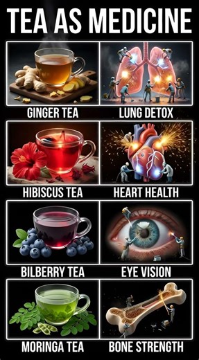 Top 4 Healing Teas for Total Body Health #healthyeating #health #healthytea