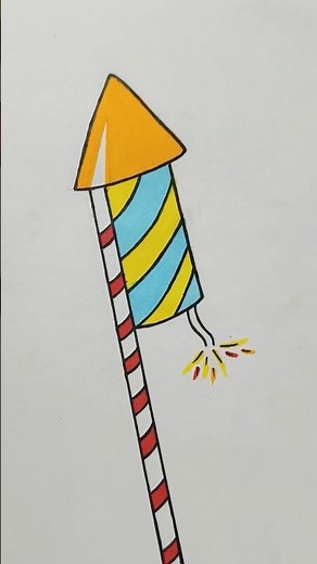 How To Draw Easy Fireworks 🎆 #shorts