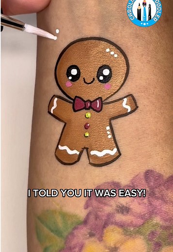 How to Paint an Adorable Gingerbread Man Face