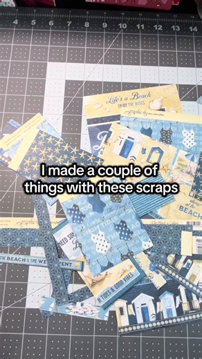 The lady with card tutorial is @Gina Long #useyourscraps #beachvibes #minibooks