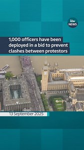 97K views · 5.4K reactions | 1,000 officers have been deployed to prevent clashes between protestors #itv #itvnews | ITV News | Facebook