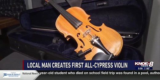 Local man creates world’s first all-cypress violin
