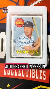 8.5K views · 92 reactions | He’s had this 1969 Topps Mickey Mantle since he was 12. Got it signed by “The Mick” himself. Now, all these years later, its legacy is preserved and presented in a M1NT Hobby Case. What an awesome story and piece of baseball history. What’s the story behind your favorite card? Collector: @rybstuff (on IG) #cardcollector #mickeymantle #topps #baseballcards #fyp | Brian Pirrip | Facebook