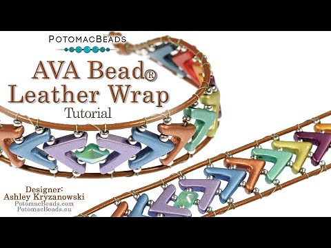 AVA Bead Leather Wrap- DIY Jewelry Making Tutorial by PotomacBeads