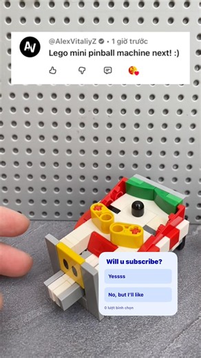 Making a Mini Lego Pinball Machine! #lego #shorts