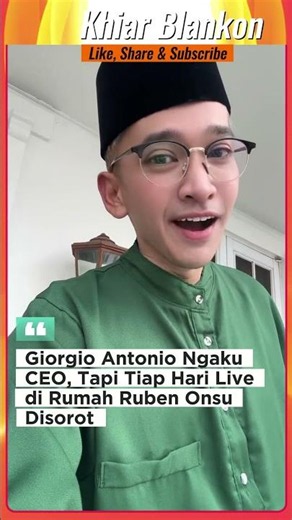 Giorgio Antonio Claims to Be a CEO, But His Daily Live Broadcast at Ruben Onsu's House Is Under t...