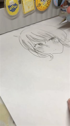 シャーペンだけで描いてみた#イラスト#シャーペン画#一発描き