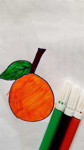 How to Draw an Orange Step by Step #youtube #drawing #short