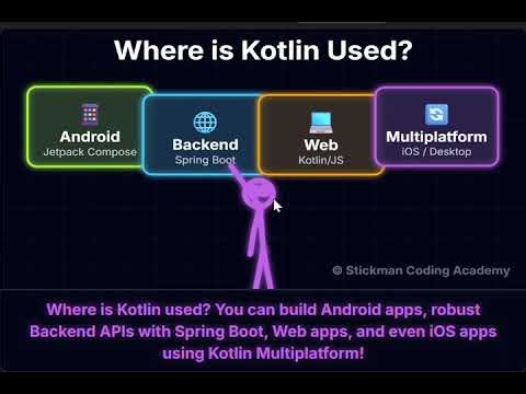 Kotlin Tutorial 2: Full Deep Dive| Detailed Explanations with animations | stickman animation
