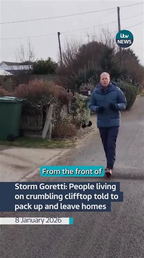 Fearful residents living in a crumbling coastal village are packing up and moving out of their clifftop homes amid safety warnings ahead of the arrival of Storm Goretti. Those in 14 homes in Hemsby had already been told to move out before Thursday night because of the risk of the sandy dunes collapsing from beneath their properties. Even more have now been given verbal warnings to pack their belongings as fears grow at the impact of 2026’s first named storm. The local council said it was bracing