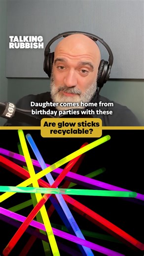 Glow sticks - rubbish or not? 🌈 To hear the whole conversation, search ‘Talking Rubbish’ wherever you get your podcasts 🎧 #podcast #glowsticks #recycling #plastic