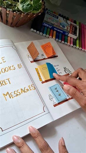 Secret Books Journal Idea 👀📚 | Creative Journaling #trending #journal