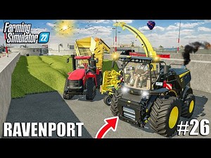 From MAIZE to SILAGE w/ John Deere 9500i | Ravenport #26 | Farming Simulator 22