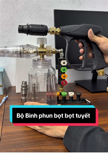 Bộ Bình Phun Tạo Bọt Tuyết Siêu Đẹp Cho Máy Rửa Xe