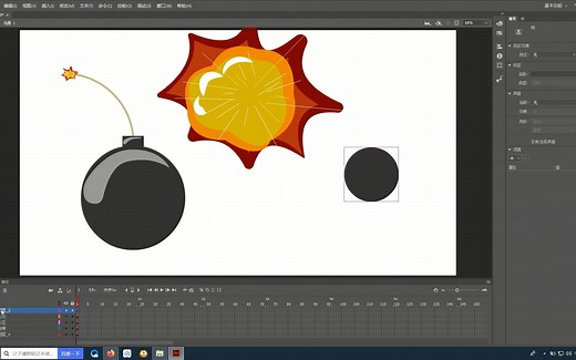 AN动画实例：炸弹爆炸动画制作（1），素材的绘制。动画视频教程