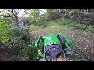 John Deere 3038e - Rotary Mower - bush-hogging (Long version)