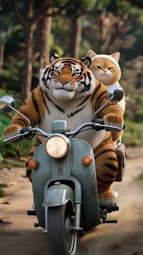 A cow chased a stray dog, then the bug helped the stray dog #cat #cow #royal #ai #sorts