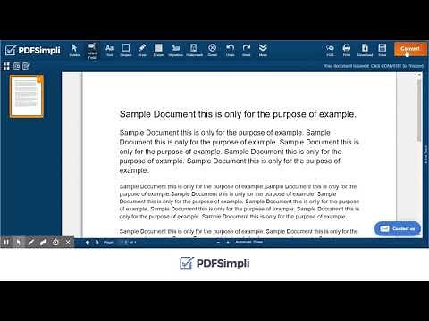 How To Convert Document to PDF @ PDFSimpli.com