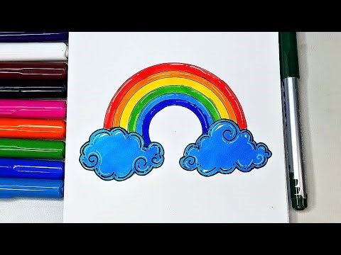 Easy Rainbow Drawing with Clouds | Easy Drawing for Beginners | Step by Step Art Tutorial