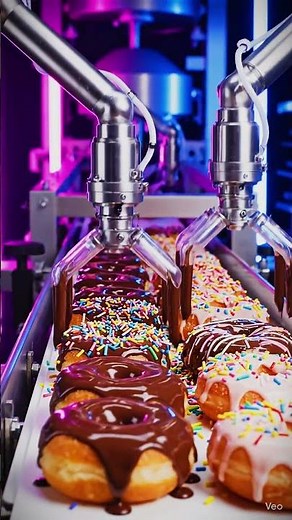 This Donut Factory Never Stops! 🍩 Infinite Production #shorts #asmr