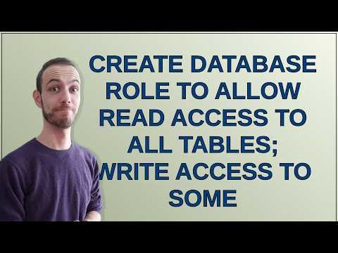 Dba: Create database role to allow read access to all tables; write access to some