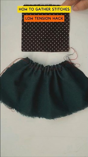 How to Gather Fabric using Lower Tension Stitches #sewinghack #machinebasting #sewingtips