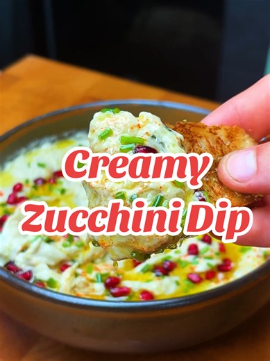 Creamy Zucchini Dip 🥒 Friday Dip Day is here!🔥 This week's dip is PERFECT if you've got a few zucchinis sitting in your fridge! And it's soooo easy to make 😍 Roasted zucchini, garlic, tahini, a few simple toppings, some warm crusty bread... and you've got yourself an incredibly delicious dip 🤤 After a couple of hours in the fridge, it's the perfect dip to share during these warm summer days ☀️ 👉You'll find the full recipe in our Dip & Devour Cookbook, alongside 50  other dips, perfect for s