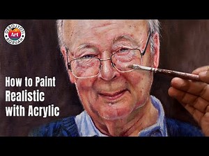 A Smiling Old Man Portrait with Acrylic | How to Paint Realistic with ACRYLIC by Debojyoti Boruah