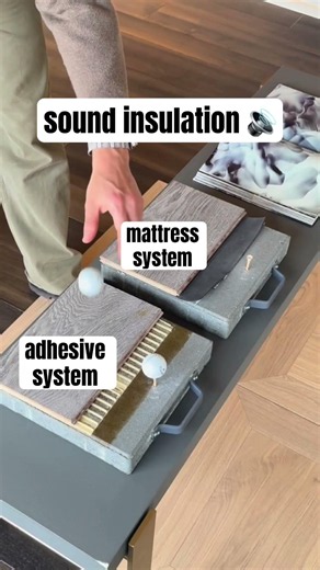 Floor Sound Comparison | Parke Tiplerine Göre Ses Seviyeleri 🔍 #flooring #engineering #shorts