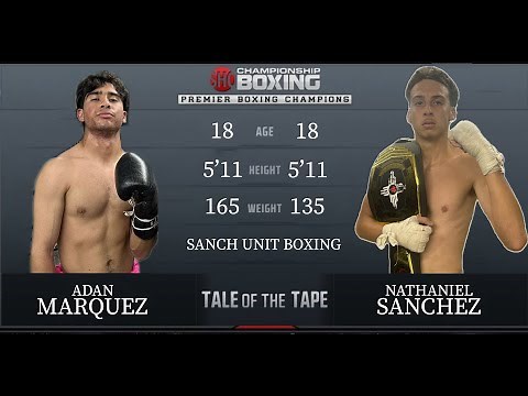SANCH UNIT BOXING CHAMPIONSHIP - Nathaniel Sanchez vs Adan Marquez