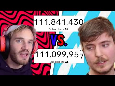 MrBeast Vs PewDiePie - LIVE Sub Count (Mr. Beast Passing PewDiePie) LIVE 🔴 24/7